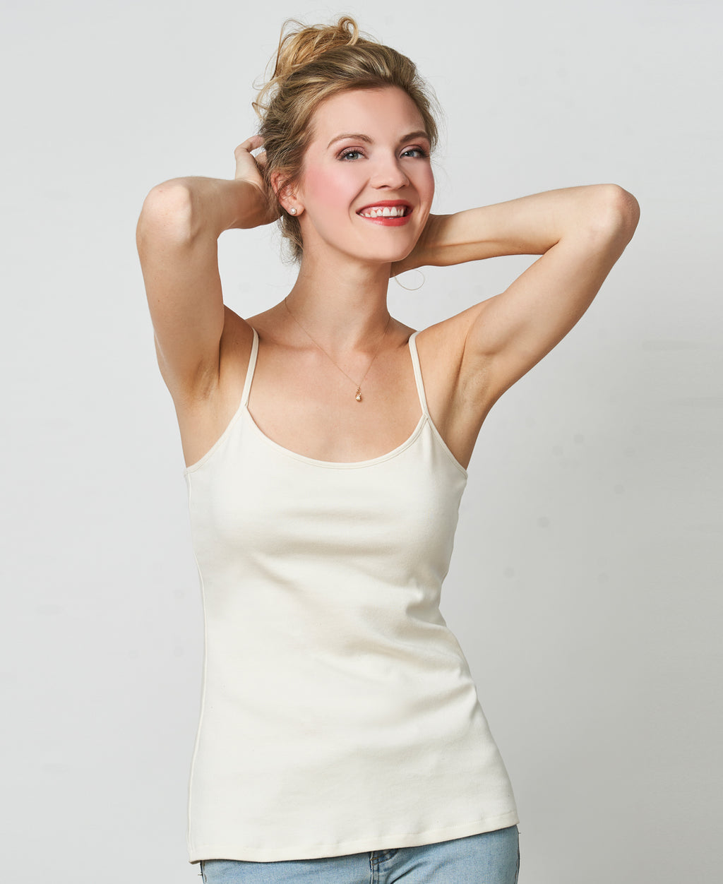 organic cotton camisole, singlet biological cotton, tank top with straps  GOTS certified cotton
