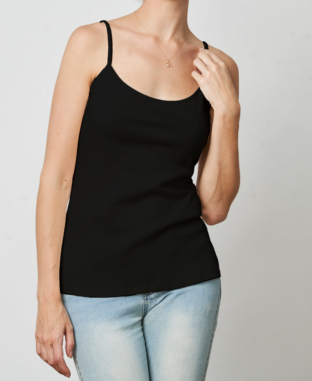 Premium AI Image  Isolated of Camisoles Lace Camis Adjustable Spaghetti  Straps on Black Ba White Blank Clean Fashion