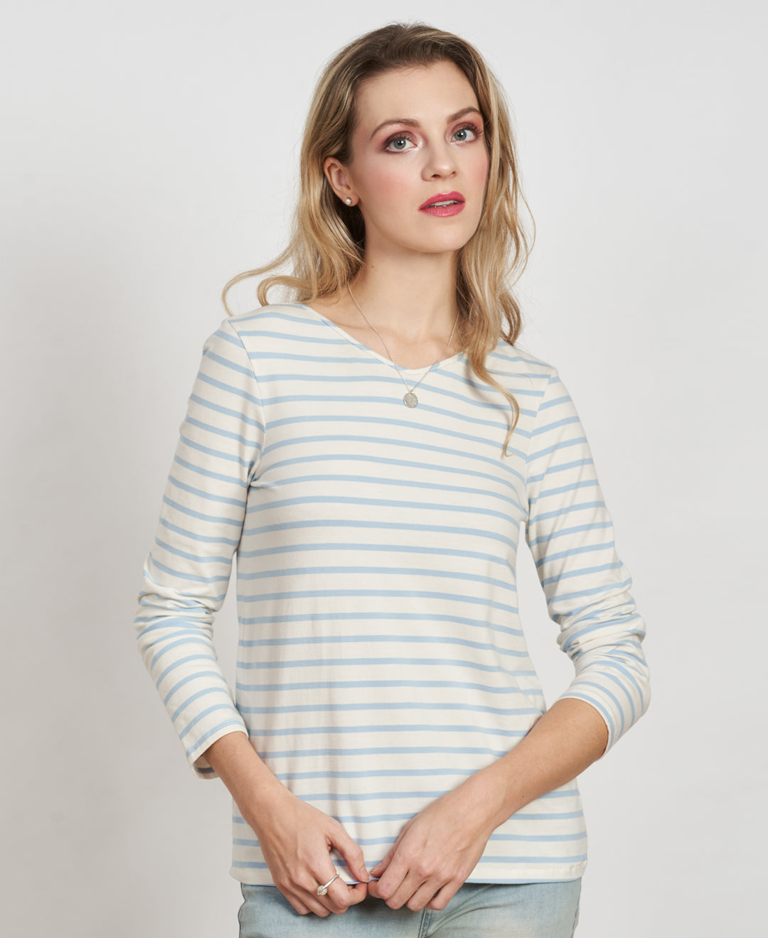 Breton-striped organic cotton shirt - Ethically made in Canada